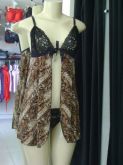 Camisola de liganete c/ tule bordado